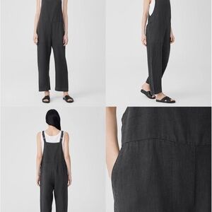 NWOT! Eileen Fisher Garment Dyed Organic Linen Overalls